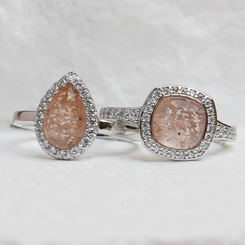 Morganite Murano Glass